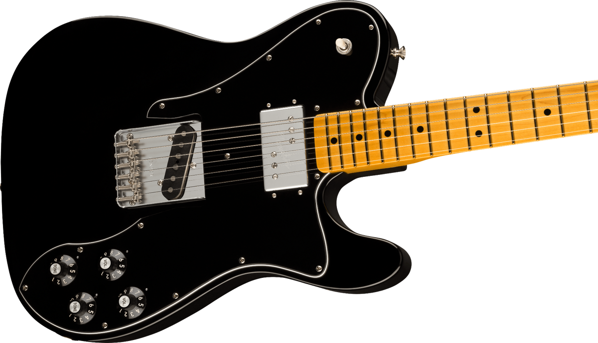 Fender American Vintage II 1977 Telecaster Custom Maple Fingerboard Electric Guitar - Black