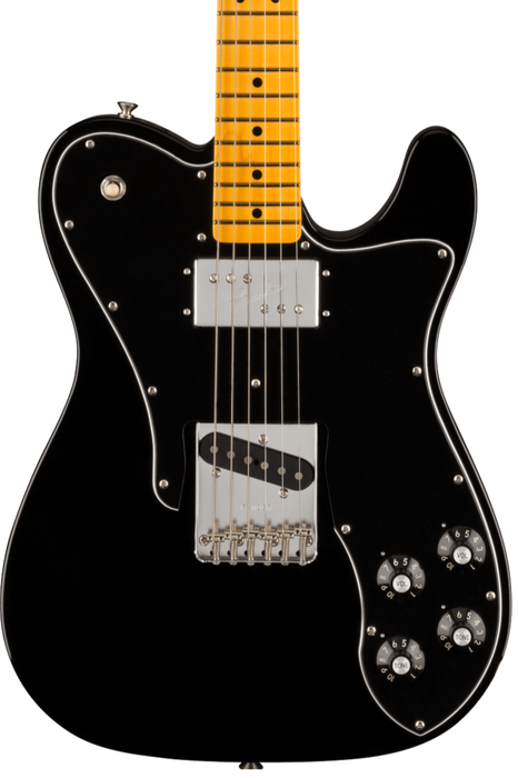 Fender American Vintage II 1977 Telecaster Custom Maple Fingerboard Electric Guitar - Black