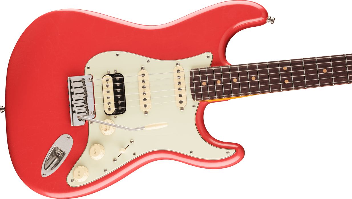 Fender American Ultra Luxe Vintage '60s Stratocaster HSS Electric Guitar - Fiesta Red
