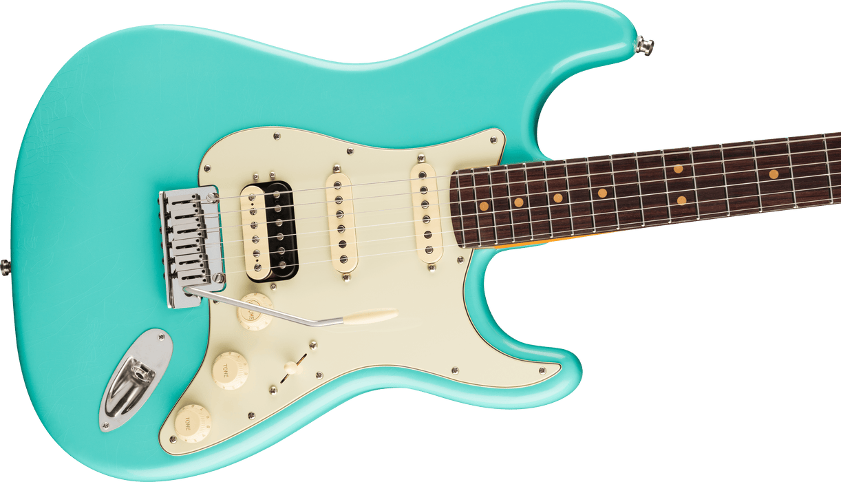Fender American Ultra Luxe Vintage '60s Stratocaster HSS Electric Guitar - Sea Foam Green