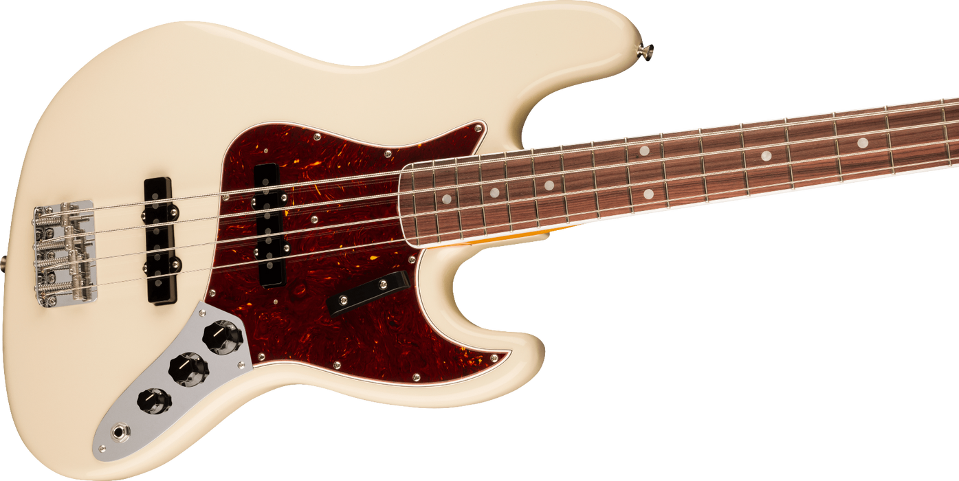 Fender American Vintage II 1966 Jazz Bass Rosewood Fingerboard Electric Bass Guitar - Olympic White