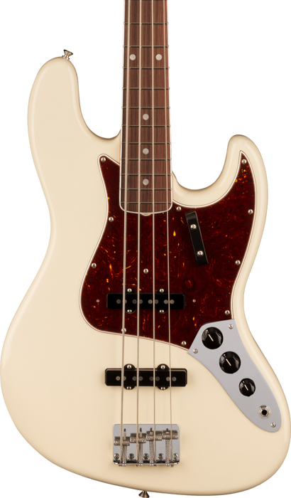 Fender American Vintage II 1966 Jazz Bass Rosewood Fingerboard Electric Bass Guitar - Olympic White