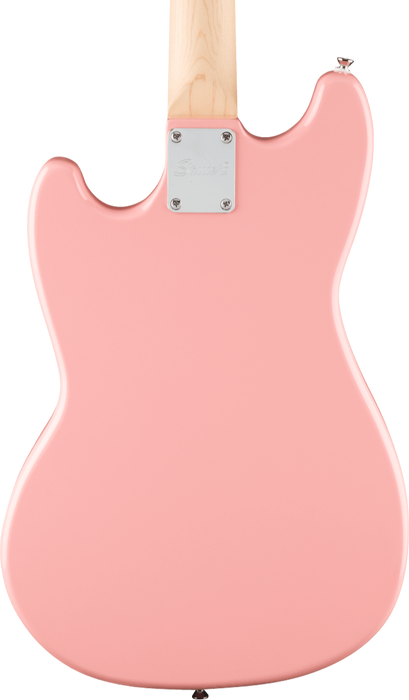 Squier FSR Sonic Bronco Bass Maple Fingerboard Electric Bass Guitar - Shell Pink