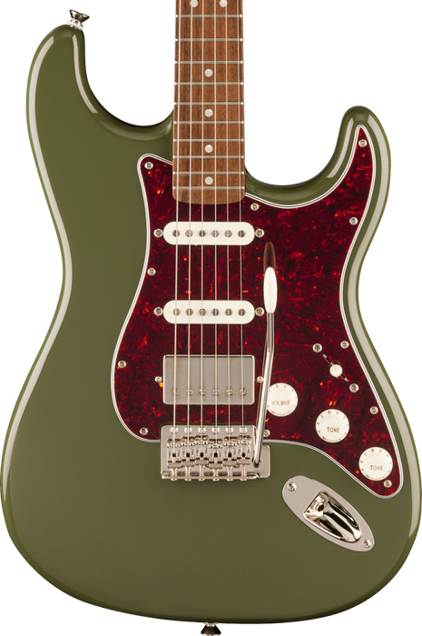 Squier FSR Classic Vibe 60s Stratocaster HSS Laurel Fingerboard Electric Guitar - Antique Olive