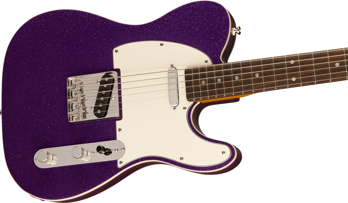 Squier Classic Vibe Baritone Custom Telecaster Laurel Fingerboard Electric Guitar - Purple Sparkle