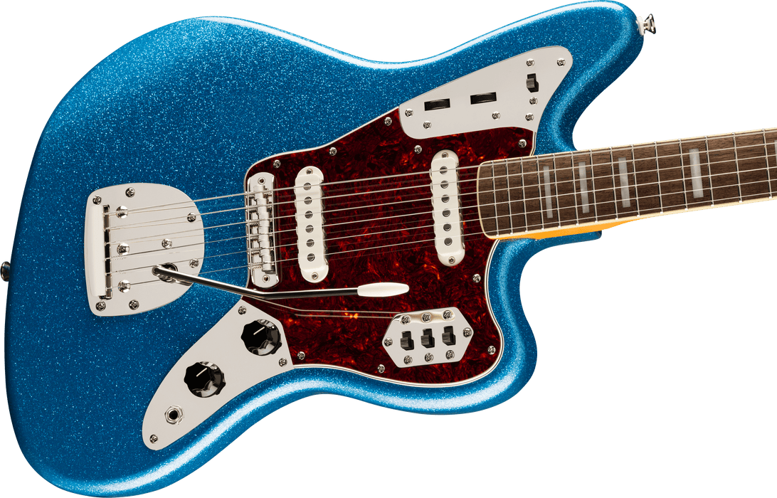 Squier FSR Classic Vibe 70s Jaguar Laurel Fingerboard Electric Guitar - Blue Sparkle