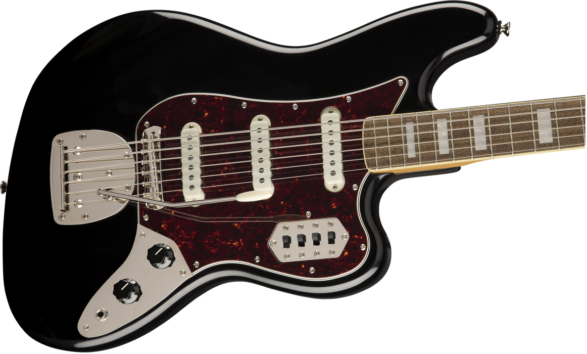 Squier Classic Vibe Bass VI Laurel Fingerboard Electric Bass Guitar - Black