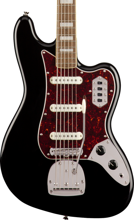 Squier Classic Vibe Bass VI Laurel Fingerboard Electric Bass Guitar - Black
