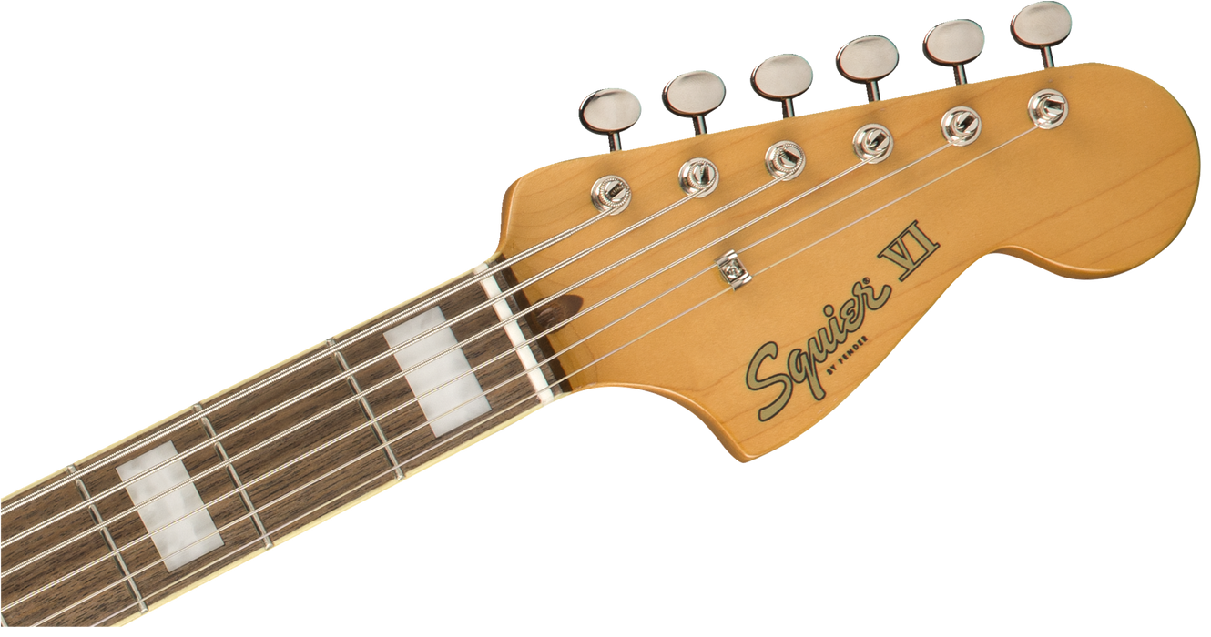 Squier Classic Vibe Bass VI Laurel Fingerboard Electric Bass Guitar - Black