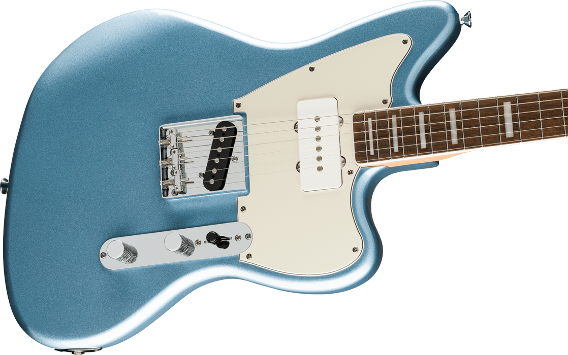 Squier Limited Edition Paranormal Offset Telecaster SJ Laurel Fingerboard Parchment Pickguard - Ice Blue Metallic