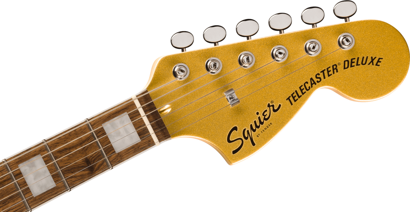 Squier Limited Edition Paranormal Troublemaker Telecaster Deluxe Laurel Fingerboard Parchment Pickguard - Aztec Gold