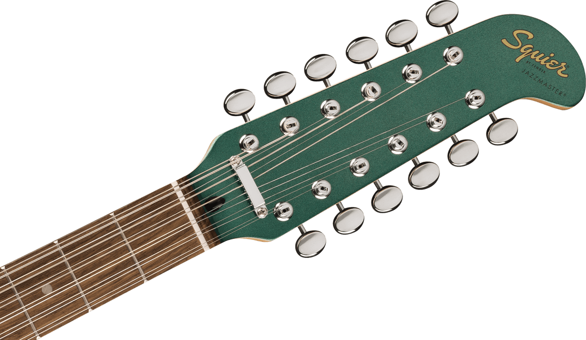 Squier FSR Paranormal Jazzmaster XII Laurel Fingerboard 12 String Electric Guitar - Sherwood Green