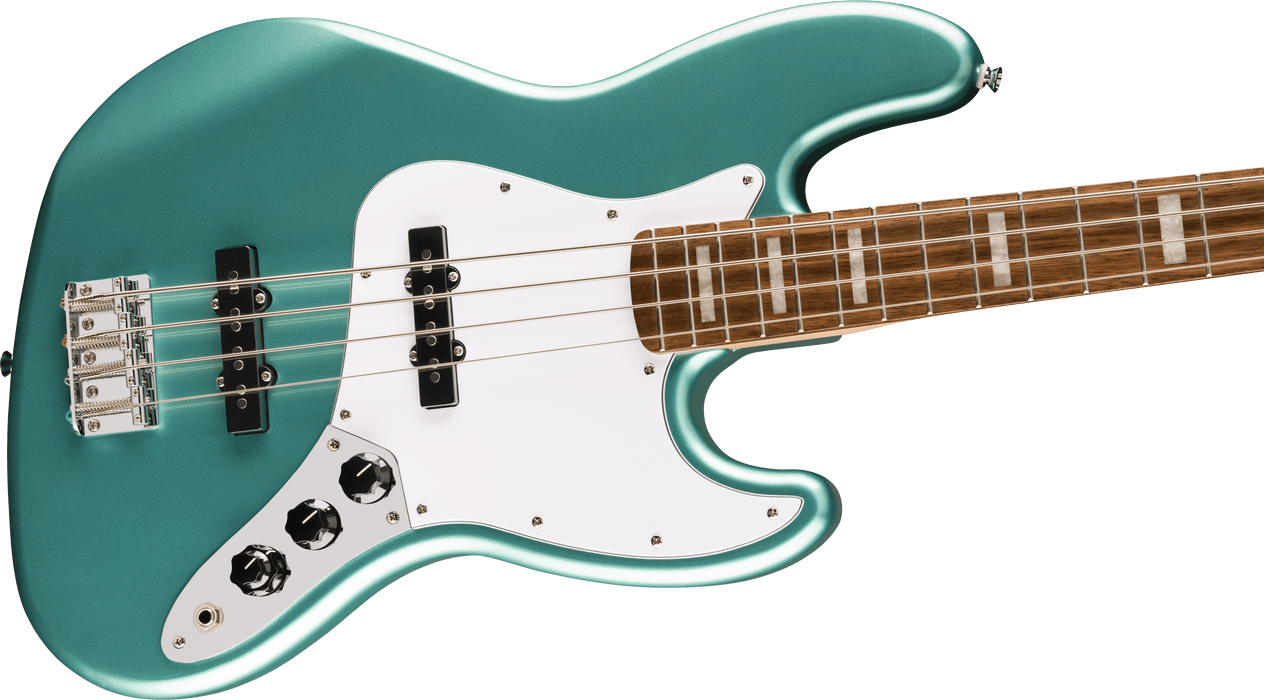 Squier Affinity Active Jazz Bass Laurel Fingerboard White Pickguard - Mystic Sea Foam Green