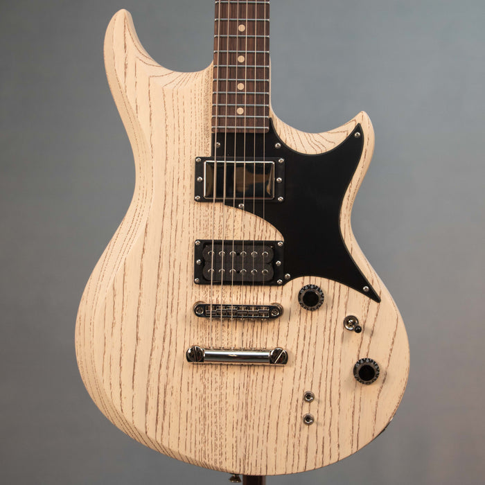 Tom Anderson Wolfhound Mutt Electric Guitar - Satin Organic Grain Blonde with Brown - Serial Number: 08-02-25P