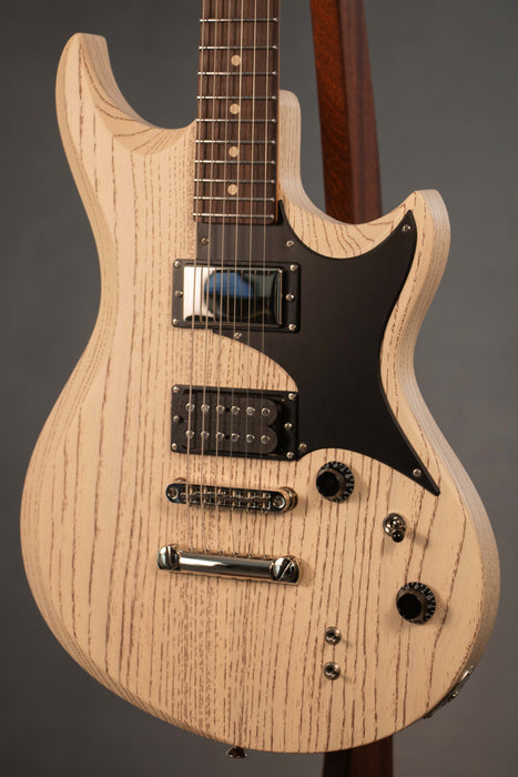 Tom Anderson Wolfhound Mutt Electric Guitar - Satin Organic Grain Blonde with Brown - Serial Number: 08-02-25P