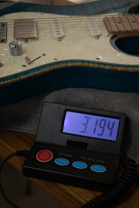 Tom Anderson Drop Top Classic Electric Guitar - Deep Bora Bora Blue - Serial Number: 08-04-25M