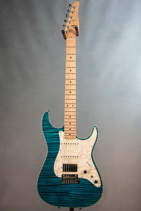Tom Anderson Drop Top Classic Electric Guitar - Deep Bora Bora Blue - Serial Number: 08-04-25M