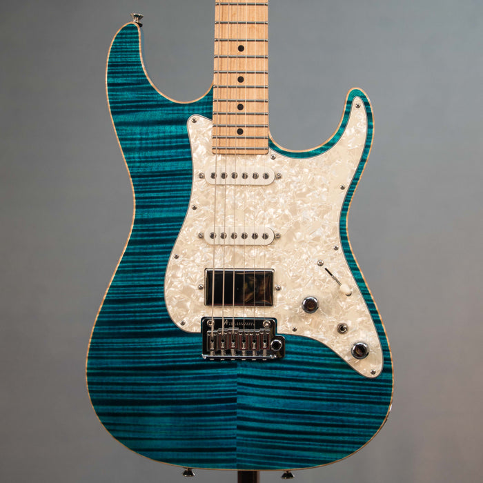 Tom Anderson Drop Top Classic Electric Guitar - Deep Bora Bora Blue - Serial Number: 08-04-25M