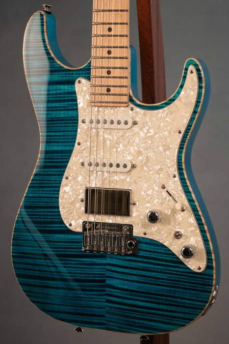 Tom Anderson Drop Top Classic Electric Guitar - Deep Bora Bora Blue - Serial Number: 08-04-25M