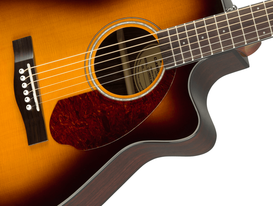 Fender CC-140SCE Concert Acoustic Electric Guitar w/Case - Sunburst