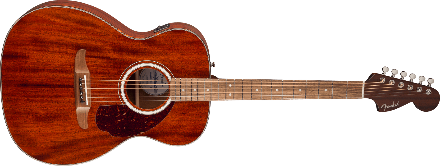 Fender California Deluxe Monterey E Acoustic Guitar - Natural Mahogany