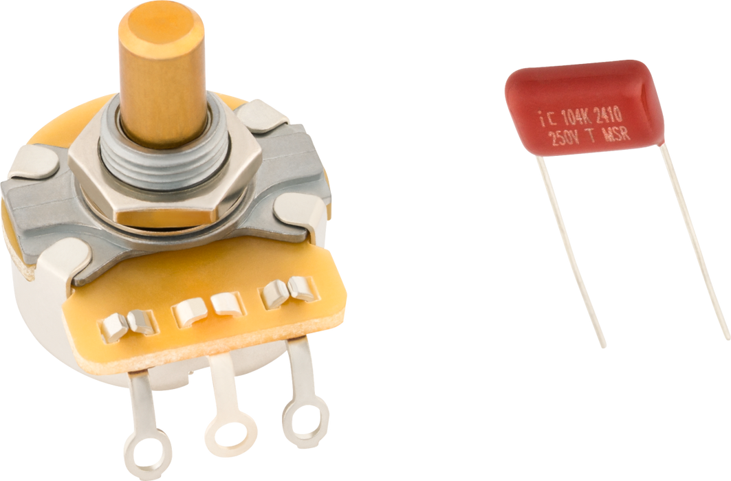 Fender Pure Vintage 250K Solid Shaft Potentiometer with Mounting Hardware