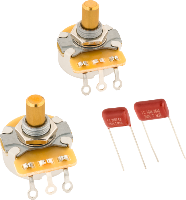 Fender Telecaster Solid Shaft Potentiometer Kit - 2-Pack