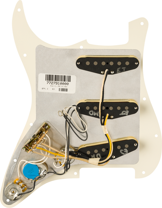 Fender Pre-wired Strat Pickguard Eric Johnson Signature 3-Ply Parch 11 Hole