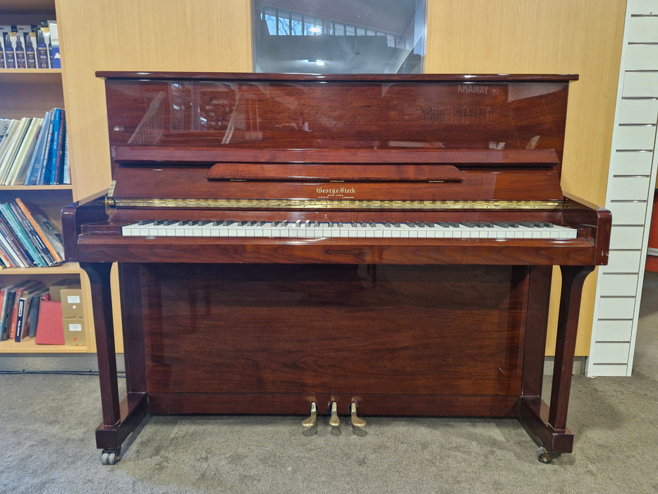 George Steck US-19TD 118cm Preowned Upright Piano KP1242 - Polished Mahogany