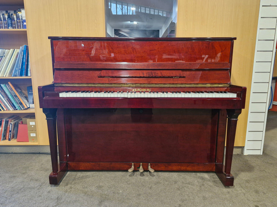 Kingsburg LM-116 112cm Preowned Upright Piano - Polished Mahogany