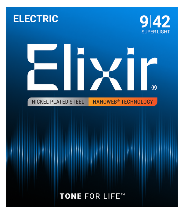 Elixir 12002 Nanoweb Super Light 9-42 Electric Guitar Strings