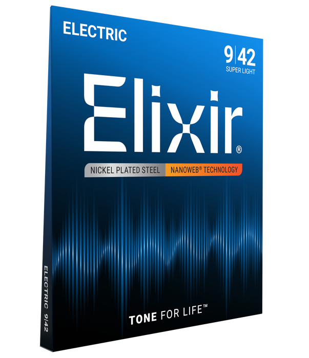 Elixir 12002 Nanoweb Super Light 9-42 Electric Guitar Strings