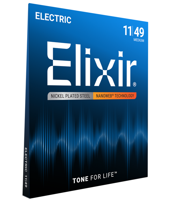 Elixir 12102 Nanoweb Medium 11-49 Electric Guitar Strings