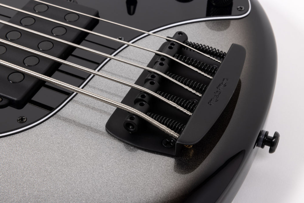 Ernie Ball Music Man DarkRay 5 5-String Bass Guitar - Silverburst