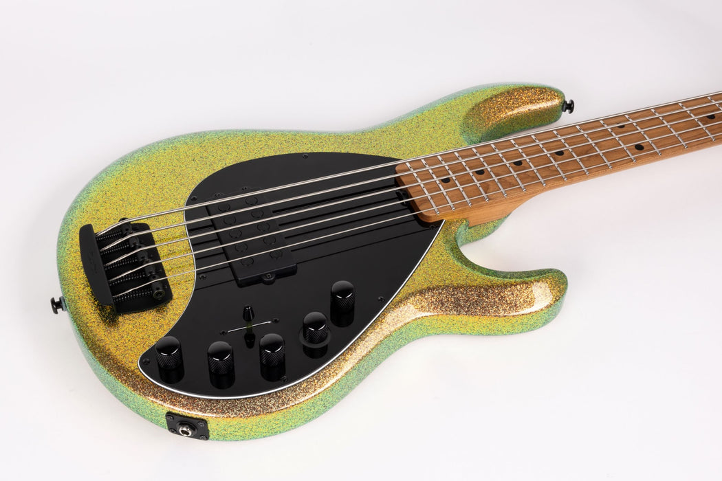 Ernie Ball Music Man DarkRay 5 Bass Guitar - Gold Bar