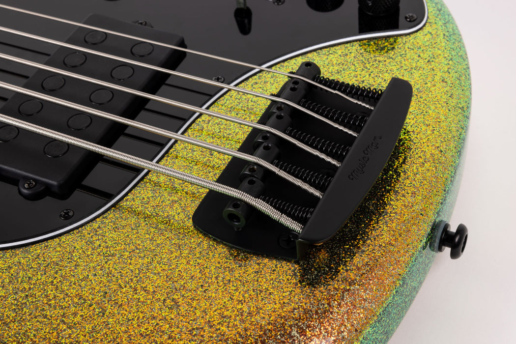 Ernie Ball Music Man DarkRay 5 Bass Guitar - Gold Bar