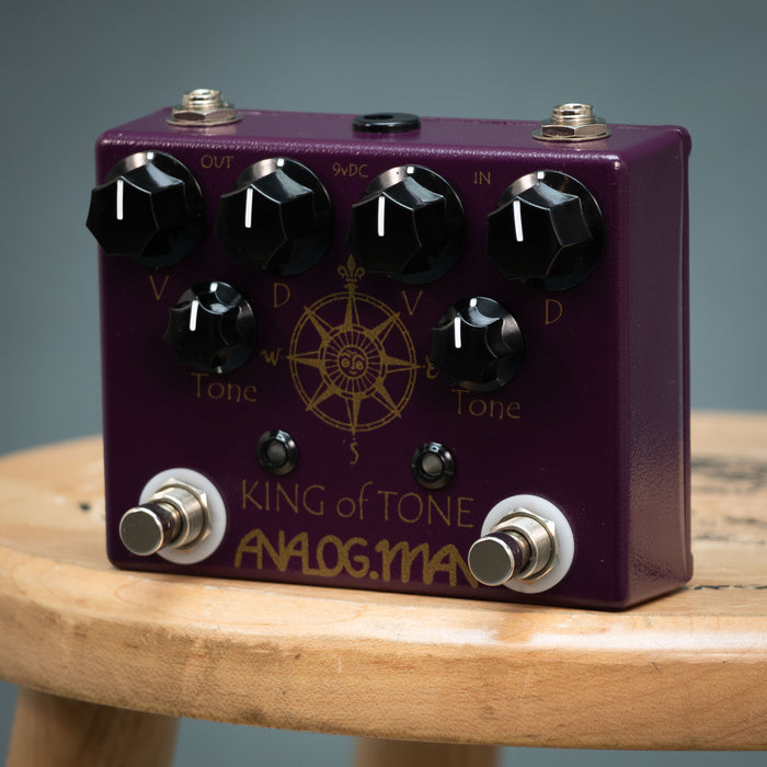 Analogman King Of Tone KOT V4 Overdrive Distortion Pedal w/Box - Preowned