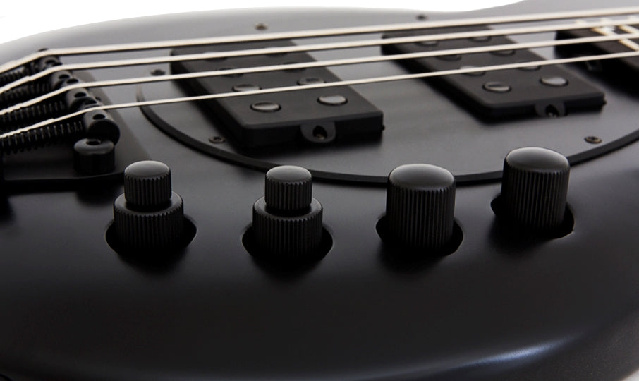 Ernie Ball Music Man Bongo HH Bass Guitar - Stealth Black