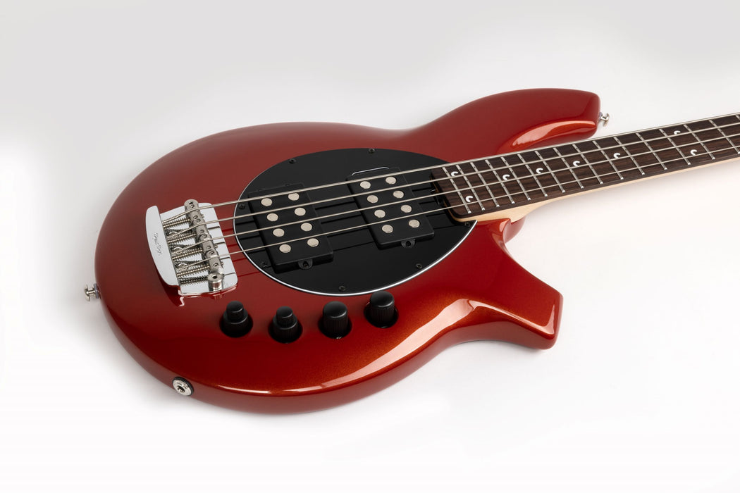Ernie Ball Music Man Bongo HH Bass Guitar - Blood Orange