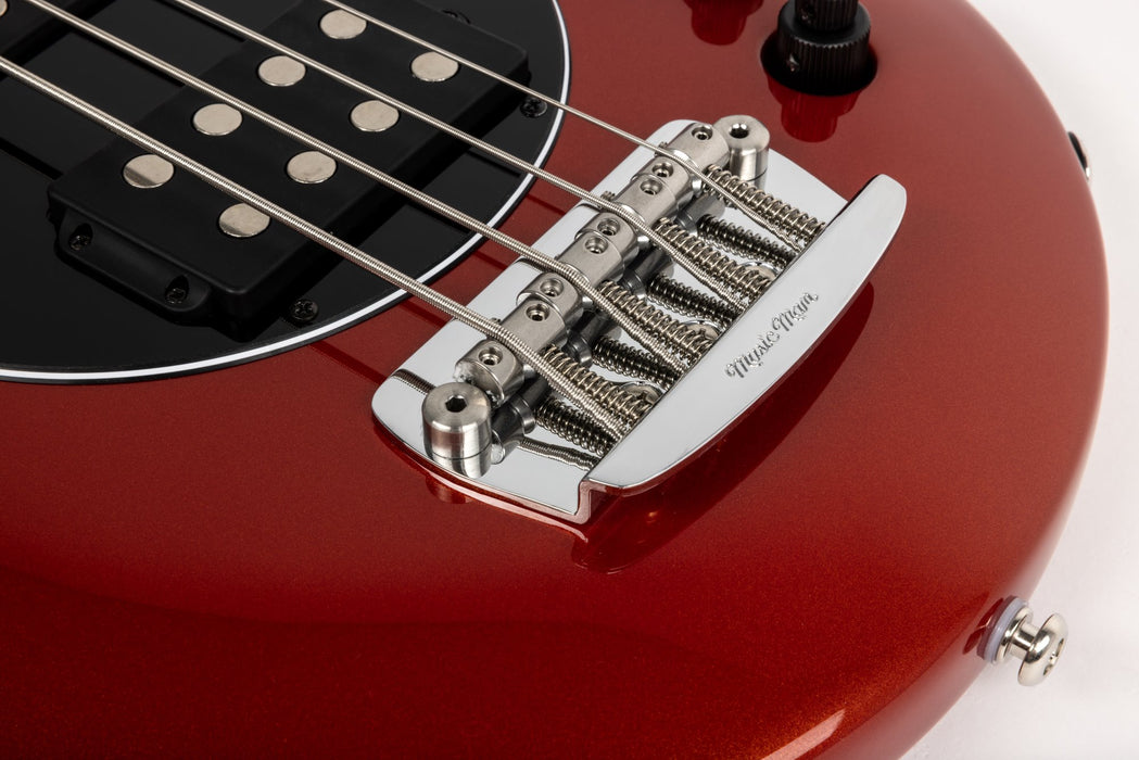 Ernie Ball Music Man Bongo HH Bass Guitar - Blood Orange