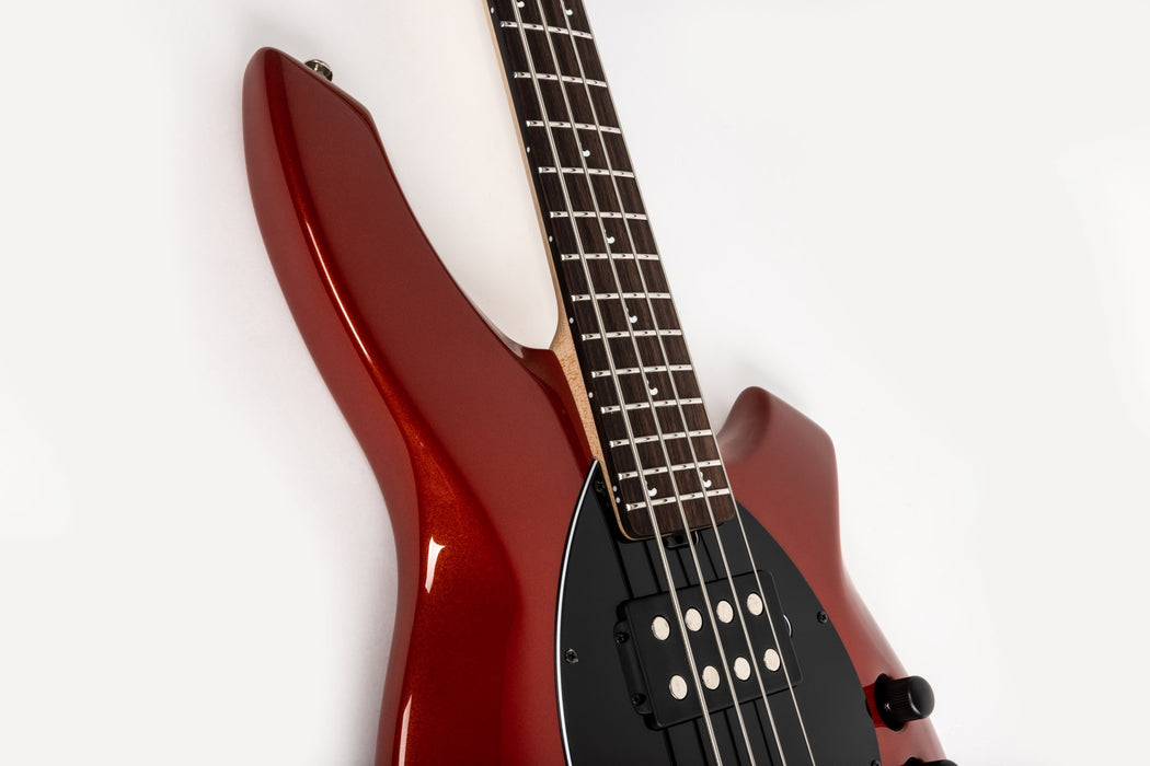 Ernie Ball Music Man Bongo HH Bass Guitar - Blood Orange