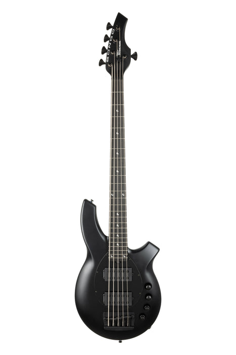 Ernie Ball Music Man Bongo 5 HH Bass Guitar - Stealth Black