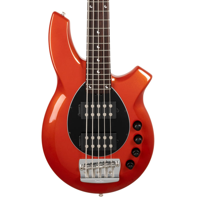 Ernie Ball Music Man Bongo 5 HH Bass Guitar - Blood Orange