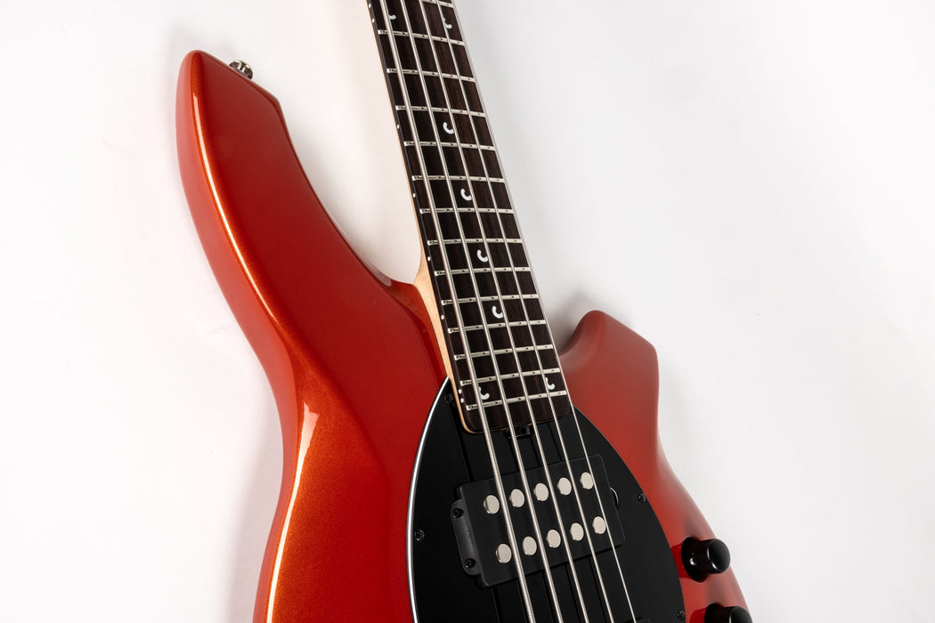 Ernie Ball Music Man Bongo 5 HH Bass Guitar - Blood Orange