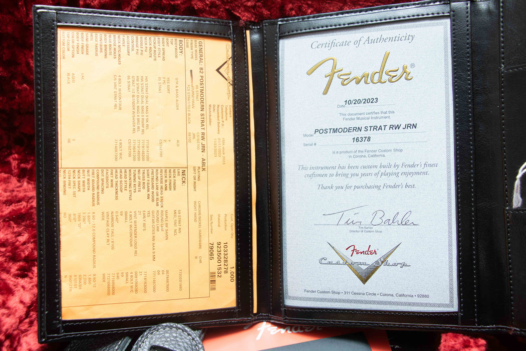 Fender Custom Shop Postmodern Stratocaster w/Case - Aged Black - Preowned