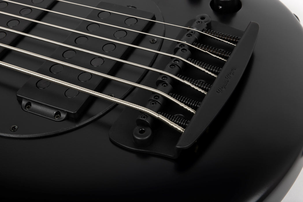 Ernie Ball Music Man Bongo 6 HH Bass Guitar - Stealth Black