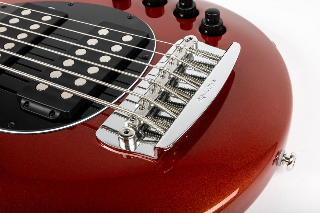 Ernie Ball Music Man Bongo 6 HH Bass Guitar - Blood Orange
