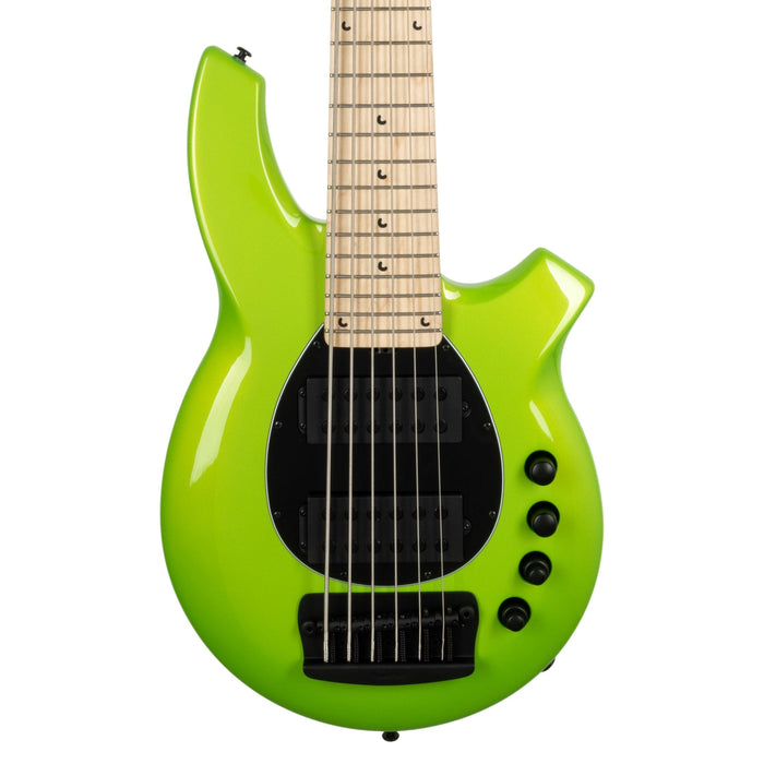 Ernie Ball Music Man Bongo 6 HH Bass Guitar - Mantis Green