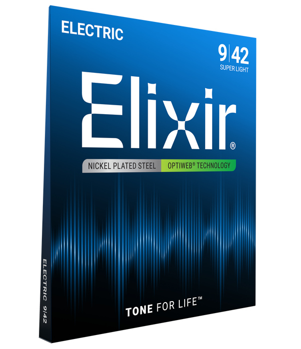 Elixir 19002 Optiweb Super Lite 9-42 Electric Guitar Strings