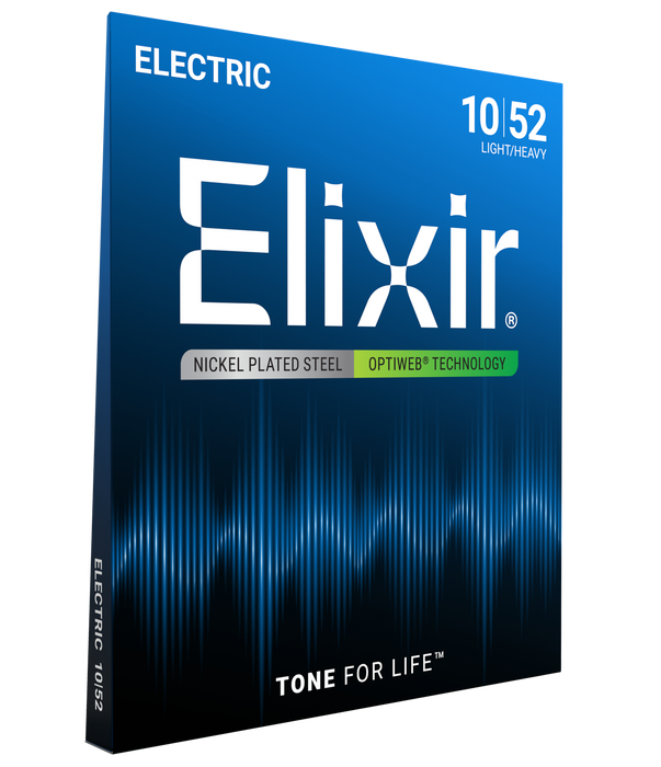 Elixir 19077 Optiweb Lite Heavy 10-52 Electric Guitar Strings